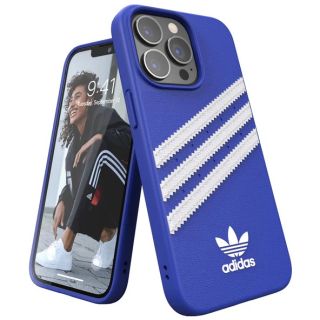 Adidas OR Mouded 3-Stripes Snap Case PU pour Apple iPhone 13, 13 Pro bleu