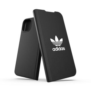 Adidas OR Trefoil Booklet Case PU für Apple iPhone 13 Schwarz-Weiss