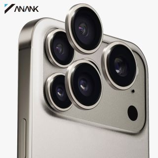 ANANK iPhone 17 Pro / 17 Pro Max - Verre blindé pour caméra arrière - 99AR+ verre Corning, protection double lentille,Gris
