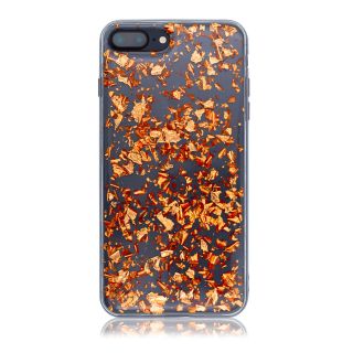 Apple iPhone 7 Plus / 8 Plus - Copper leaf flakes