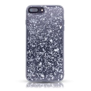 Apple iPhone 7 Plus / 8 Plus - Silver leaf flakes