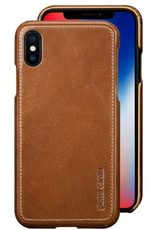 Apple iPhone X - Pierre Cardin Back case Leder braun