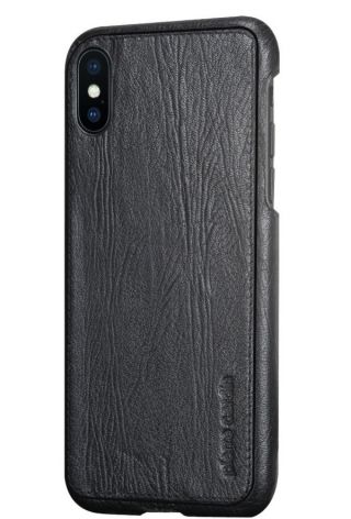 Apple iPhone X - Pierre Cardin leather back case black