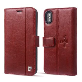 Apple iPhone X/XS - Pierre Cardin flipcase rouge (PCL-P05)