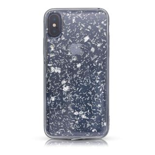 Apple iPhone X/XS - Silver leaf flakes