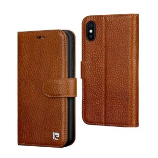 Apple iPhone XR - Pierre Cardin Flipcase braun (PCS-P08)