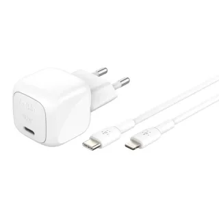 Belkin - BoostCharge Netzteil USB-C 30W mit Kabel USB-C auf Lightning 1m, MFi, Weiss