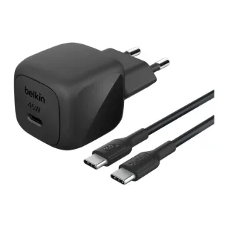 Belkin - BoostCharge USB-C charger 45W with USB-C to USB-C cable 1m, Black