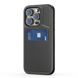 Dux Ducis - iPhone 16 - Rafi II Kickstand mit MagSafe, RFID-blockierend, vertikaler Stand, schwarz