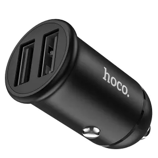 Hoco Z30 Chargeur de voiture Dual USB 3.1A, noir
