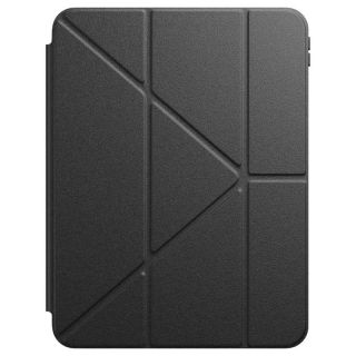 iPad 10.2" (iPad 7/8/9) - Étui portefeuille Mutural pour iPad avec porte-stylo, noir
