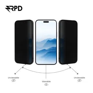 iPhone 13/13 Pro/14/16e - Vetro blindato RPD SilkTouch Premium, edge-to-edge, privacy, rinforzato 3x