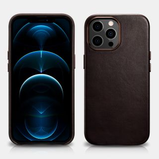 iPhone 13 Pro Max Oil Wax Premium Leder Magsafe Back Case Kaffee WMI1304