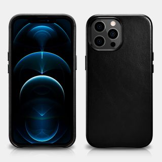 iPhone 13 Pro Max - Oil Wax Premium véritable cuir Magsafe Back Case noir (WMI1304-BK)