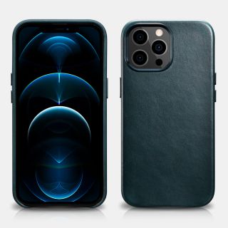 iPhone 13 Pro Oil Wax Premium véritable cuir Magsafe Back Case bleu WMI1303-BU