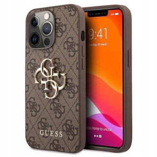 iPhone 16 - Guess Metal Logo Case Braun GUHCP16S4GMGBR
