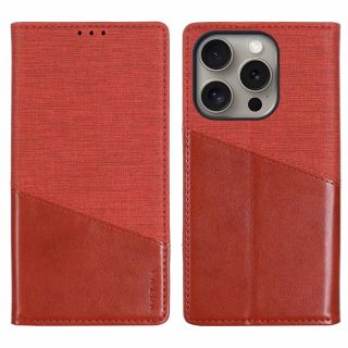 iPhone 16 - Muxma zwei Kartenfächer Flip Case rot