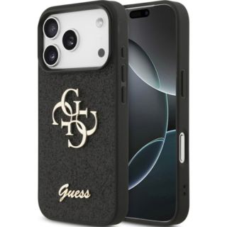 iPhone 17 Pro - Guess Metal Logo Case, Schwarz GUHCP17LHG4SGK