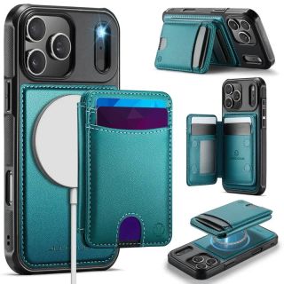 iPhone 17 Pro - RPD Magsafe Case mit magnetischer Wallet und Stand-Funktion, Grün (J10)