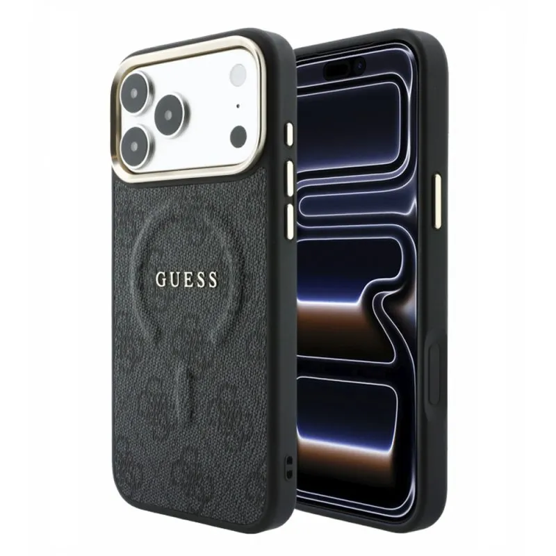 iPhone 18 Pro Max / 17 Pro Max – Guess PU Leather Case with MagSafe, Black GUHMP18XP4MSEGCK