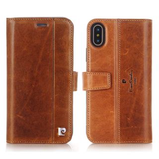 iPhone 7 Plus / 8 Plus - Pierre Cardin étui cuir marron clair