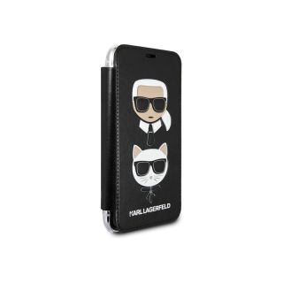 iPhone X / XS - Karl Lagerfeld Karl and Choupette Book KLFLBKPXKICKC, schwarz