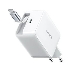 Joyroom - 67W GaN Ladegerät mit einziehbarem Kabel, Weiss (EU) (JR-TCL06)