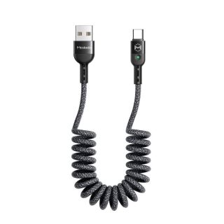 McDodo - Câble spiralé USB-A vers USB-C 1,8m, noir
