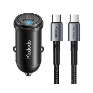 McDodo - Caricabatterie rapido per auto, 30W, nero