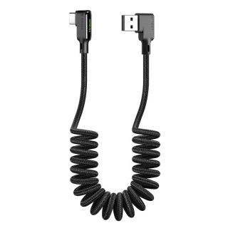 Mcdodo - Spiralkabel USB-A auf USB-C, 1,8 m, schwarz