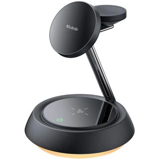 McDodo - Station de recharge magnétique sans fil 3in1 15W, noir