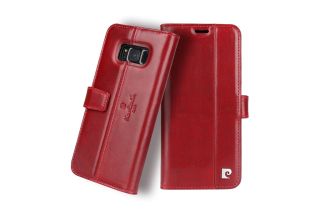 Samsung Galaxy S8+ - Pierre Cardin Flipcase cuir rouge