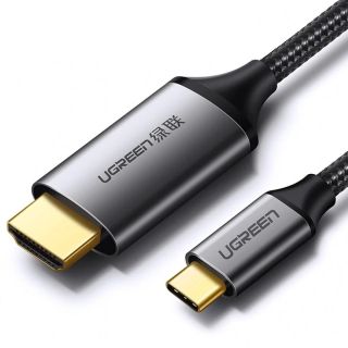Ugreen - HDMI cable USB-C to HDMI 4K 1.5 m (MM142 / 50570), gray/black