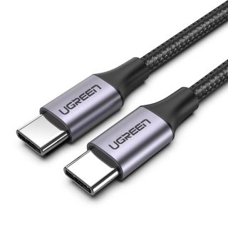 UGREEN - USB-C to USB-C 100W Fast Charging Woven Cable, US161 1.5 m, Gray